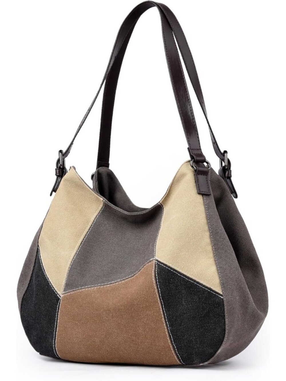 Colorful Canvas Hobo Shoulder Bag - Stylish, Spacious Tote for Everyday Use